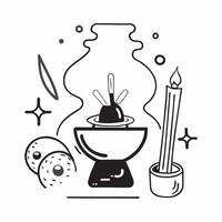 Buddha and incense burner icon with space for text and icons on a white background concept as A versatile Buddha and incense burner icon featuring space for both text and icons on Dynamic vector