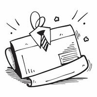 Briefcase and tie icon with blank area for customizable text concept as A creative depiction of a briefcase and tie icon featuring a blank area for customizable text ideal for repr Dynamic vector