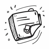 Briefcase icon with copy space on a blue background concept as A image of a briefcase icon with ample copy space on a blue background perfect for professional and retirement Dynamic vector