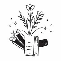 Bouquet and wedding invitation icon with space for text and icons on a white background concept as A versatile bouquet and wedding invitation icon featuring space for both text and Dynamic vector