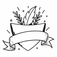 Bouquet and ribbon icon with blank area for customizable text concept as A creative depiction of a bouquet and ribbon icon featuring a blank area for customizable text ideal for re Dynamic vector