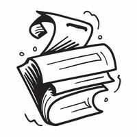 Books icon with copy space on a white background concept as A image of books icon with generous copy space on a white background perfect for reading and retirement themed vi Dynamic vector