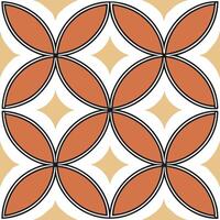 Bold retro geometric seamless tile pattern contrasting colors isolated white background ideal for statement walls concept as Designing bold retro geometric seamless tile with contr Dynamic vector