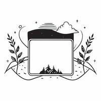 Black and gold border frame mockup concept as High resolution mockup of a black and gold border frame featuring a vibrant nature scene suitable for luxurious and sophisticated desi Dynamic Set 2 vector