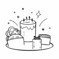 Birthday party cake table concept as High resolution image of a birthday party cake table with a glossy backdrop showcasing a variety of cakes and desserts in Photo Stock Concept Dynamic vector