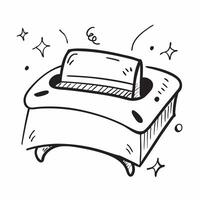 Bed icon with copy space on a blue background concept as A image of a bed icon with ample copy space on a blue background perfect for travel and accommodation themed visuals Dynamic vector