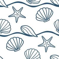 Beachy summer seamless tile pattern with seashells and sand dunes for coastal living spaces concept as Seashells and sand dunes arranged in a seamless pattern perfect for bringing Dynamic vector