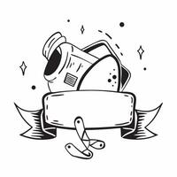 Backpack and hiking boots symbol with copy space for outdoor gear concept as An artistic rendering of a backpack and hiking boots symbol with spacious copy space suitable for outdo Dynamic vector