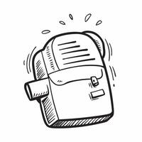 Backpack icon with copy space on a white background concept as A image of a backpack icon with generous copy space on a white background ideal for travel and adventure theme Dynamic vector