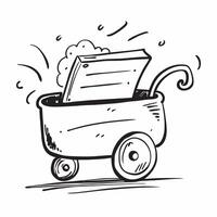 Baby carriage icon with copy space on a white background concept as A image of a baby carriage icon with generous copy space on a white background ideal for baby transport a Dynamic vector