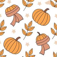 Autumn warmth seamless tile pattern with cozy blankets and golden maple leaves for inviting home decor concept as Cozy blankets and golden maple leaves arranged seamlessly to creat Dynamic Set 16 vector