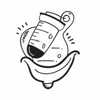 Baby bottle icon with copy space on a blue background concept as A image of a baby bottle icon with ample copy space on a blue background perfect for newborn and infant care Dynamic vector