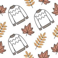 Autumn warmth seamless tile pattern with cozy blankets and golden maple leaves for inviting home decor concept as Cozy blankets and golden maple leaves arranged seamlessly to creat Dynamic Set 8 vector