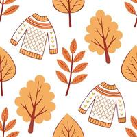 Autumn warmth seamless tile pattern with cozy blankets and golden maple leaves for inviting home decor concept as Cozy blankets and golden maple leaves arranged seamlessly to creat Dynamic Set 7 vector