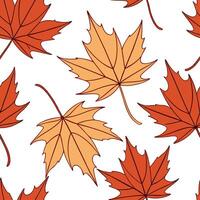 Autumn leaves seamless tile pattern with vibrant reds and oranges for cozy home interiors concept as Vibrant red and orange autumn leaves arranged seamlessly for creating cozy and Dynamic Set 3 vector