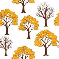 Autumn trees seamless tile pattern with vibrant maple and oak leaves for warm home decor concept as Vibrant maple and oak leaves arranged seamlessly to create warm and inviting aut Dynamic Set 6 vector