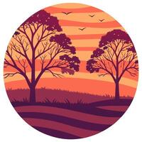 Autumn sunset seamless tile pattern with warm oranges reds and purples blending into the night concept as Warm oranges reds and purples blend into a seamless autumn sunset tile pat Dynamic vector