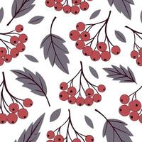 Autumn berries seamless tile pattern with rich reds purples and earthy tones concept as Rich red purple and earthy toned autumn berries create a vibrant seamless tile pattern for f Dynamic vector