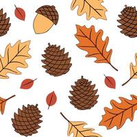 Autumn forest seamless tile pattern with towering trees and colorful foliage for woodland themed spaces concept as Towering autumn trees and colorful foliage arranged seamlessly to Dynamic vector