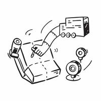 Automation logistic symbol with copy space for project planning concept as An artistic rendering of an automation logistic symbol with spacious copy space suitable for project plan Dynamic Set 6 vector