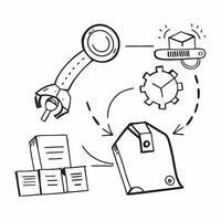 Automation logistic symbol with copy space for project planning concept as An artistic rendering of an automation logistic symbol with spacious copy space suitable for project plan Dynamic Set 5 vector