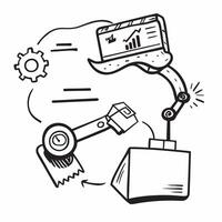 Automation logistic symbol with copy space for project planning concept as An artistic rendering of an automation logistic symbol with spacious copy space suitable for project plan Dynamic Set 7 vector