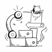 Automation logistic symbol with copy space for project planning concept as An artistic rendering of an automation logistic symbol with spacious copy space suitable for project plan Dynamic Set 4 vector
