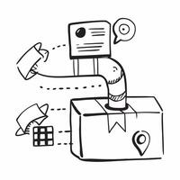 Automation logistic illustration with space for text and graphics concept as An illustrative automation logistic design featuring ample space for both text and graphics perfect for Dynamic Set 2 vector