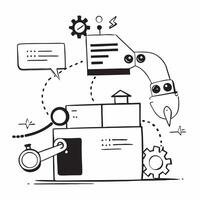 Automation logistic illustration with copy space for business reports concept as A visually appealing automation logistic illustration with copy space designed to enhance business Dynamic vector