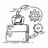 Automation logistic icon with copy space on white background concept as A illustration of an automation logistic icon with ample copy space on a white background perfect for Dynamic Set 4 vector