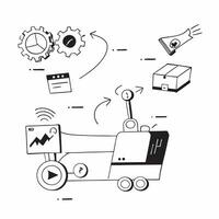 Automation logistic illustration with copy space for business reports concept as A visually appealing automation logistic illustration with copy space designed to enhance business Dynamic Set 2 vector