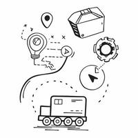 Automation logistic icon with space for text and graphics on a blue background concept as A modern automation logistic icon design featuring space for both text and graphics on a b Dynamic Set 3 vector