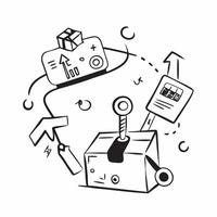 Automation logistic icon with copy space on white background concept as A illustration of an automation logistic icon with ample copy space on a white background perfect for Dynamic Set 2 vector