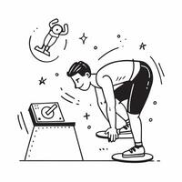 Athlete preparing for a competition concept as High resolution image of an athlete preparing for a competition with a glossy backdrop emphasizing determination and the growth minds Dynamic Set 2 vector