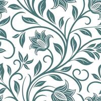 Art nouveau floral seamless pattern with earthy tones for natural decor concept as Organic art nouveau floral elements seamlessly patterned using earthy color tones for natural int Dynamic Set 2 vector