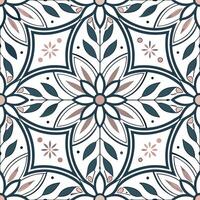 Art deco botanical seamless pattern with symmetrical design for stylish interiors concept as Symmetrical art deco botanical elements seamlessly patterned for chic and stylish inter Dynamic vector