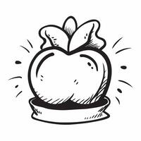 Apple icon with copy space on a gray background concept as A image of an apple icon with ample copy space on a gray background ideal for healthy eating and nutrition themed Dynamic vector
