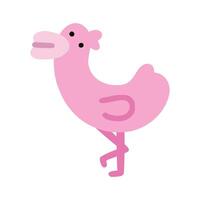Flamingo with children style vector
