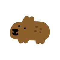 Capybara with children style vector