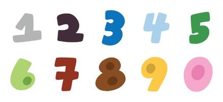 Sharp number with children style vector