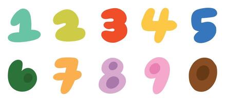 Round number with children style vector