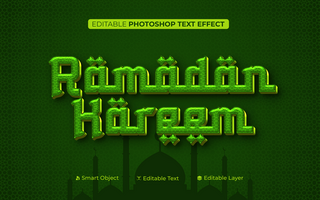 3D Editable Ramadan Text Effect, Iftar Text Effect, Ramadan Kareem psd
