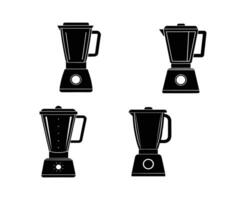 blender bundle set silhouette design vector