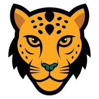 Roaring Leopard Head - Dynamic Art vector