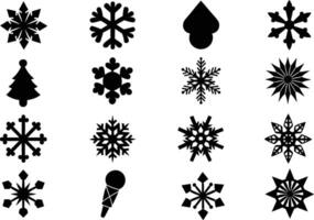 Christmas snow shapes and frosted cool icon with ornaments set illustration vector