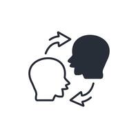 Empathy icon.Editable stroke.linear style sign for use web design,logo.Symbol illustration. vector