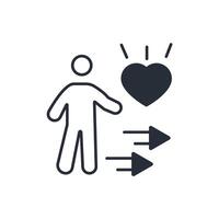 shympathy icon.Editable stroke.linear style sign for use web design,logo.Symbol illustration. vector