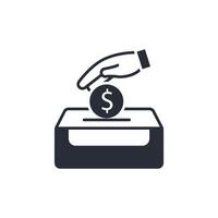 donation icon.Editable stroke.linear style sign for use web design,logo.Symbol illustration. vector