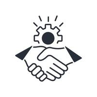 cooperation icon.Editable stroke.linear style sign for use web design,logo.Symbol illustration. vector