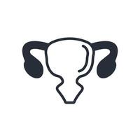 Uterus icon. Editable stroke.linear style sign for use web design,logo.Symbol illustration. vector